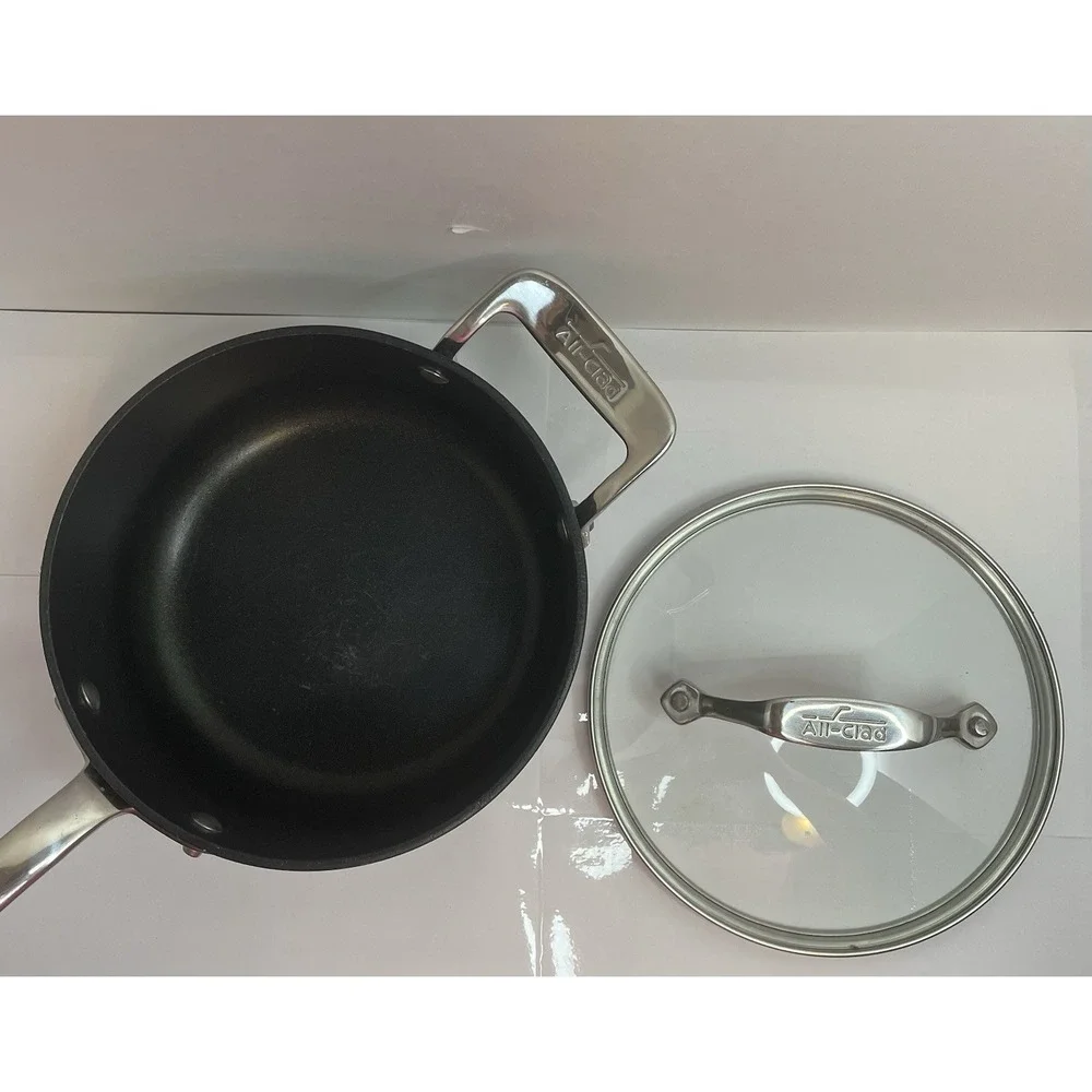 All-Clad 2.5 Qt Hard Anodized Aluminum Nonstick Sauce Pan & Tempered Glass Lid